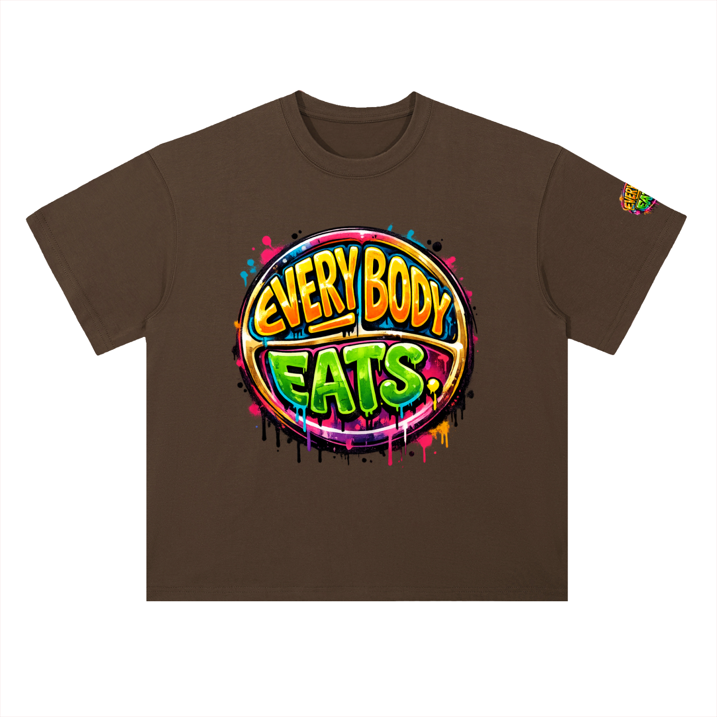 EVERYBODY EATS: PAINT - Heavyweight Drop Shoulder Cotton T-Shirt