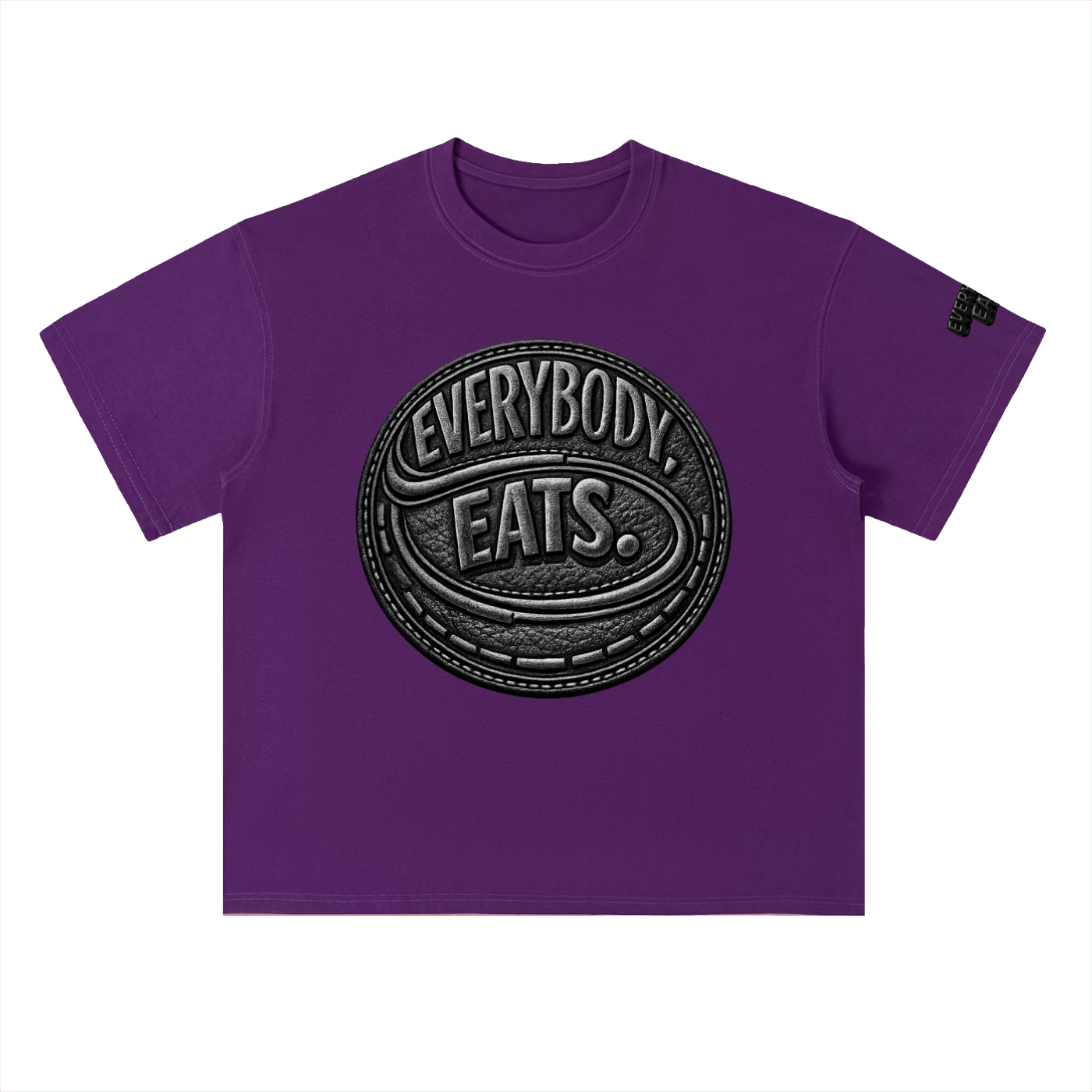 EVERYBODY EATS: LEATHER - Heavyweight Drop Shoulder Cotton T-Shirt